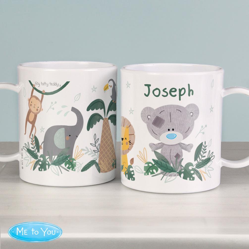 Personalised Tiny Tatty Teddy Jungle Animals Plastic Mug Extra Image 2